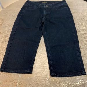 Riders by Lee 10 Med dark wash Capris Jeans EUC